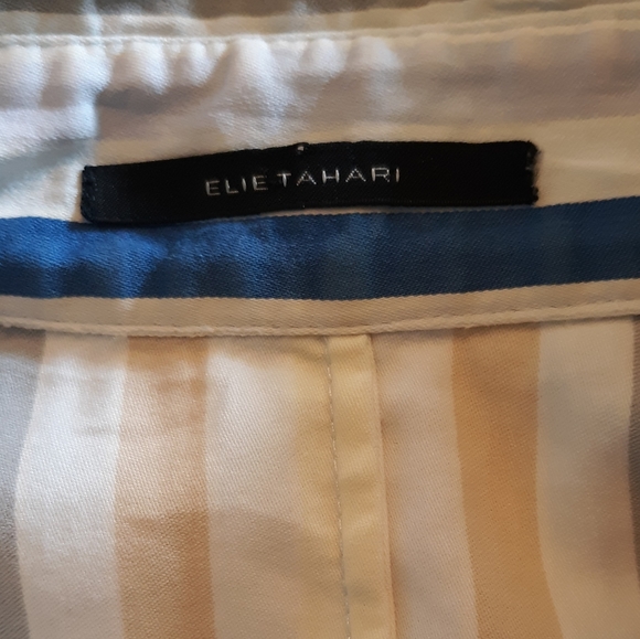 Elie tahari LS button down shirt sz large *A1 - Picture 2 of 7